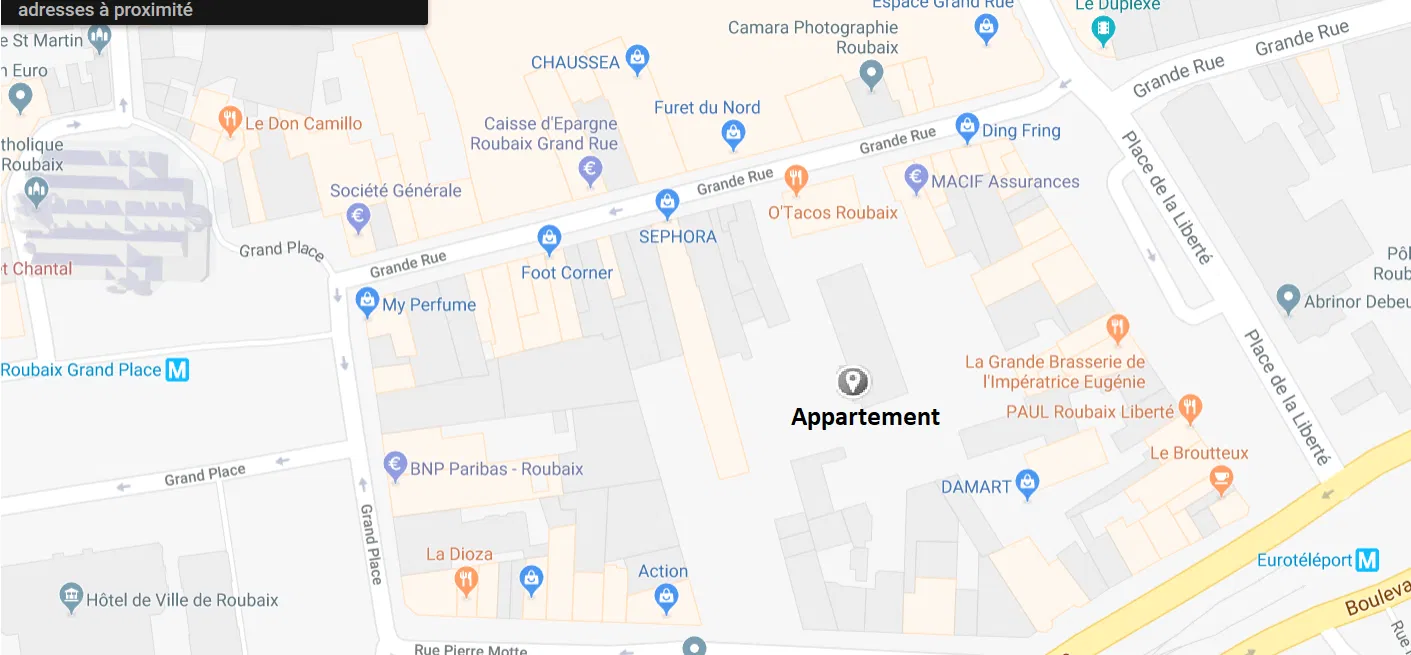 Flat Place de la Liberté in Roubaix