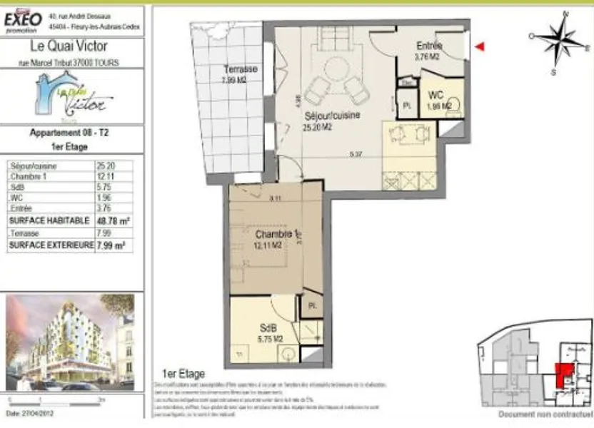 Flat Rue Marcel Tribut in Tours