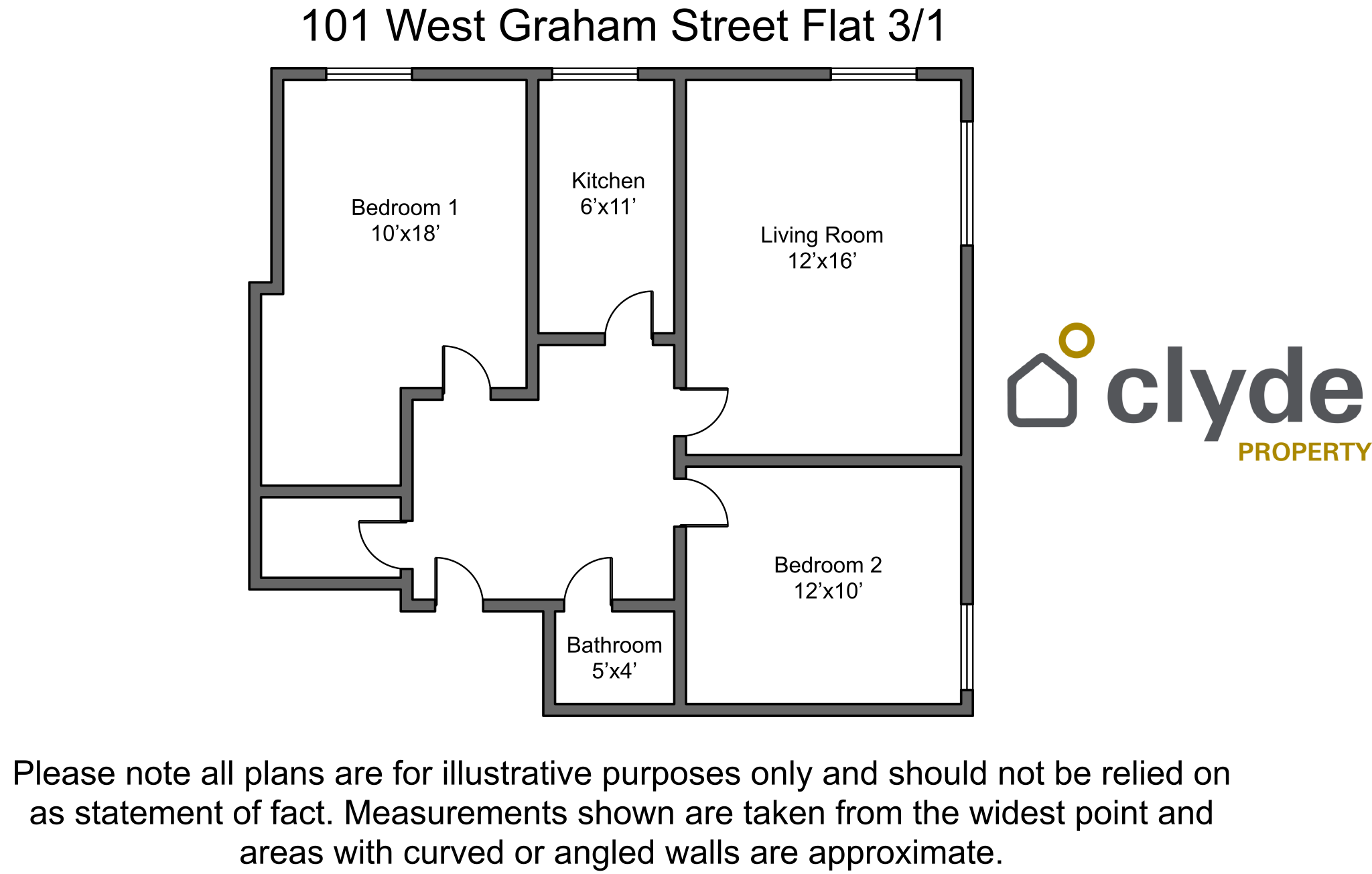 Flat West Graham Street in Glasgow