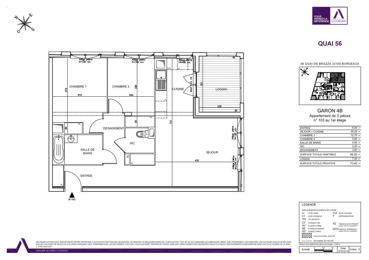 Appartement Rue Alix d'Unienville à Bordeaux