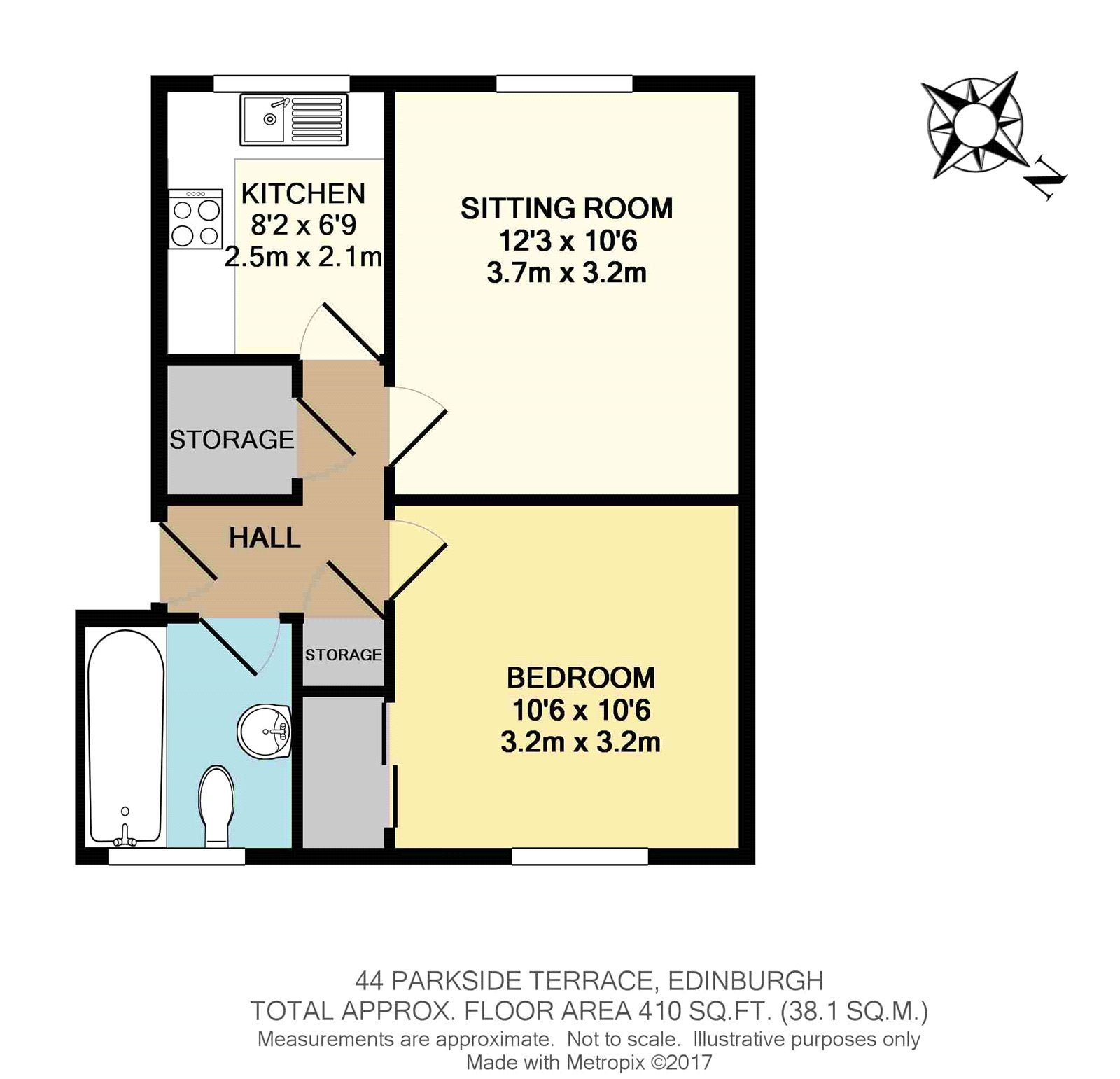 Flat Parkside Terrace in City of Edinburgh