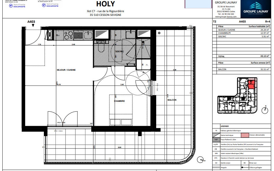 Appartement Allée du Bois Futaie à Cesson-Sévigné