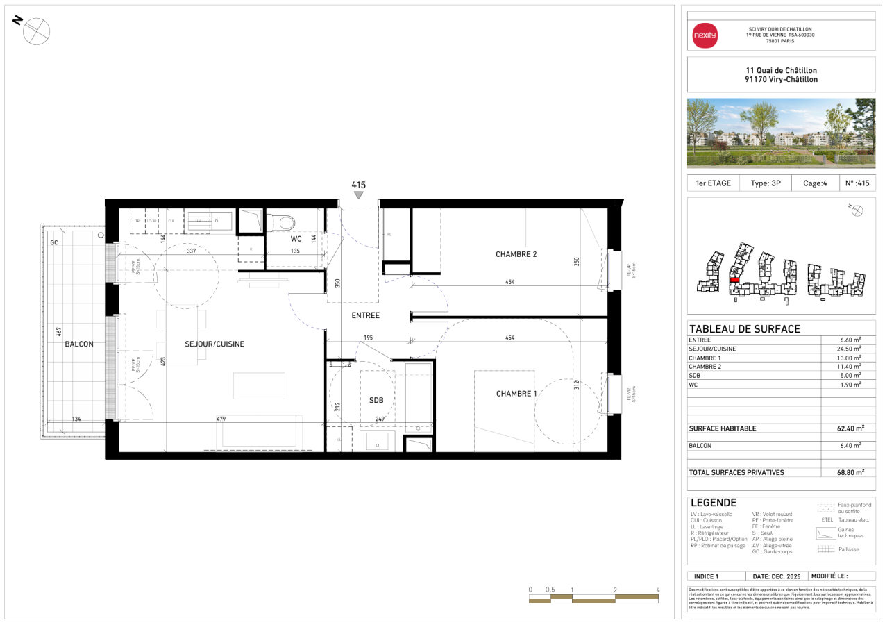 Appartement Quai de Châtillon à Viry-Châtillon