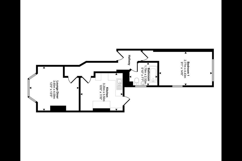 Flat Maswell Park Crescent in Greater London