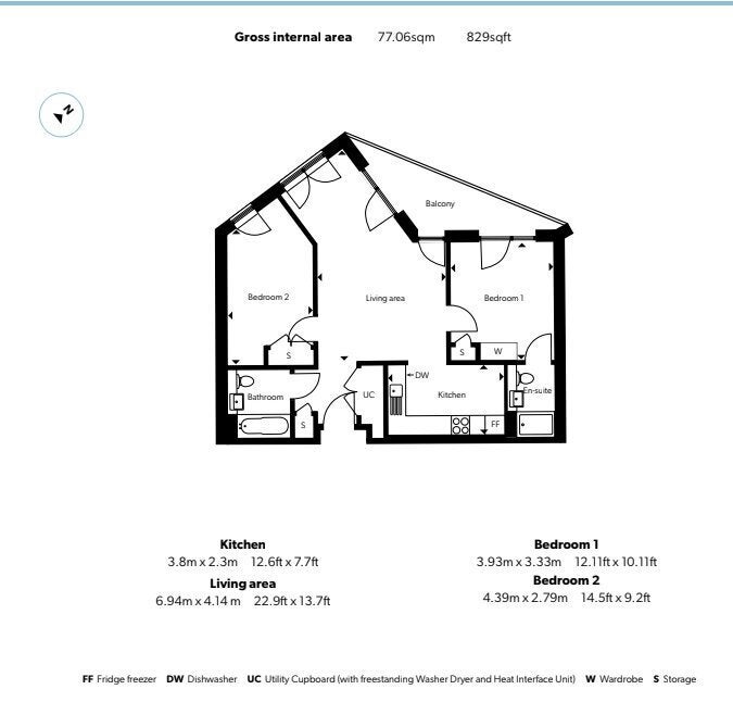 Flat Tandy Place in Greater London