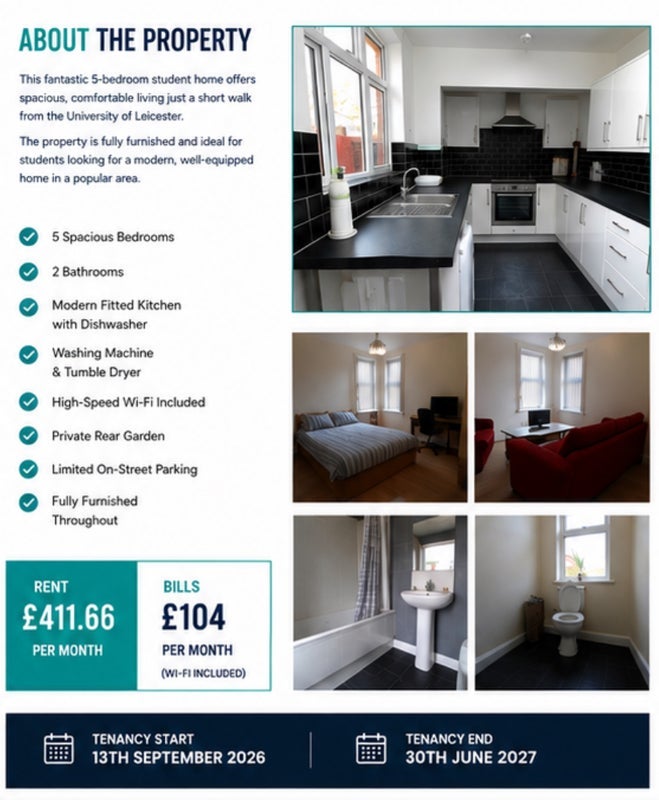 Room Clarendon Street in Leicester
