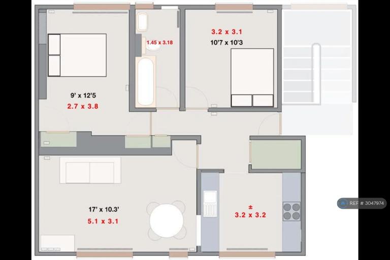 Flat Melrose Gardens in Greater London