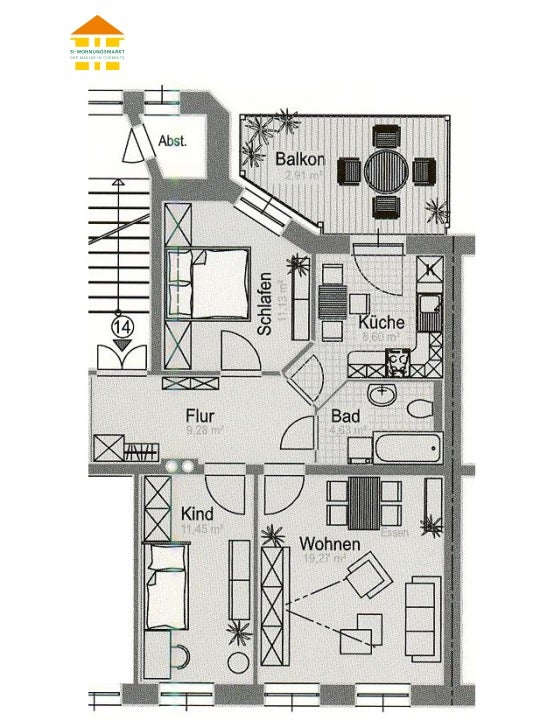 Wohnung Ebersdorfer Straße in Chemnitz