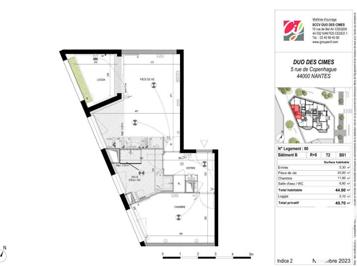 Appartement Rue de Copenhague à Nantes