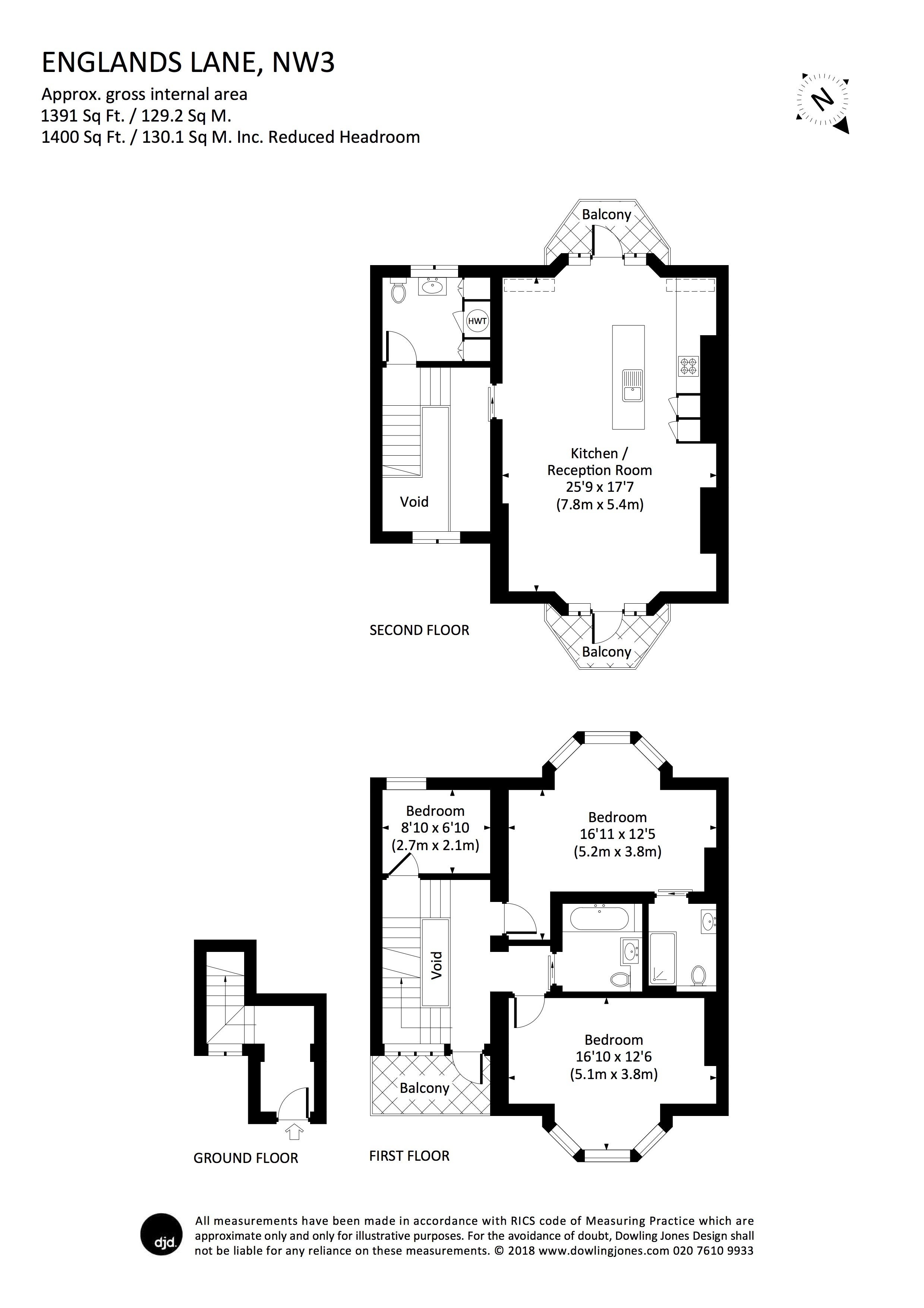 Flat Chalcot Gardens in Greater London