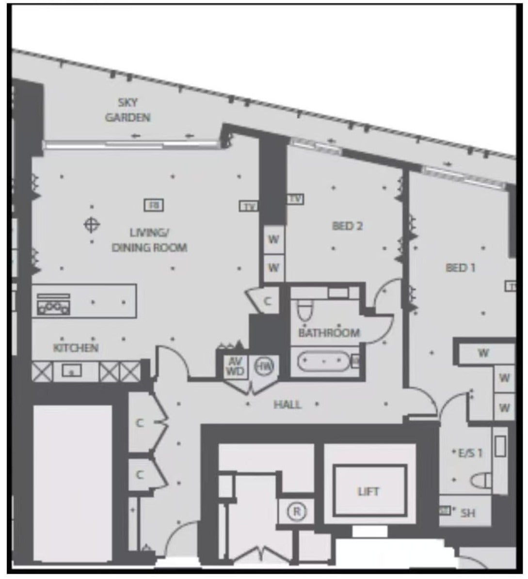 Flat Blackfriars Road in Greater London