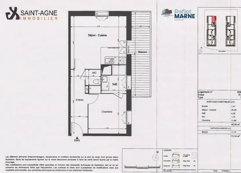 Appartement Carrefour des Cantines à Torcy