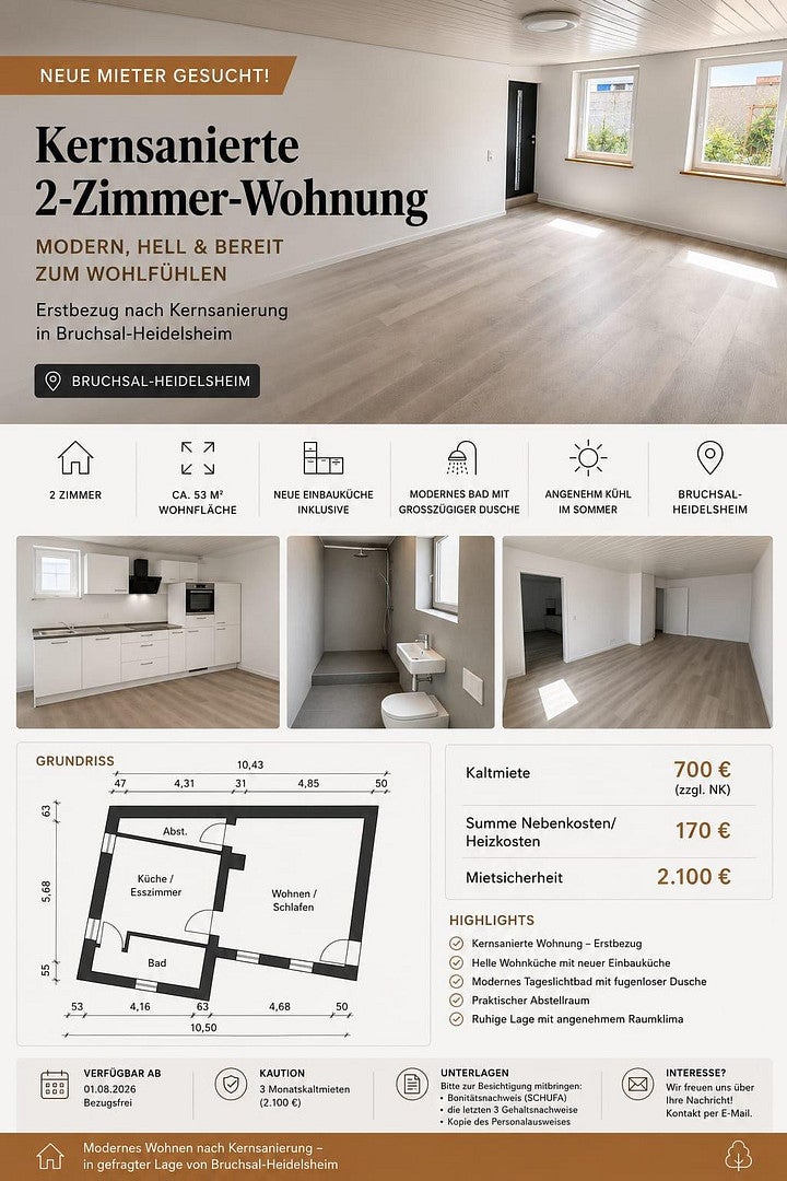 Wohnung Zähringerstraße in Bruchsal