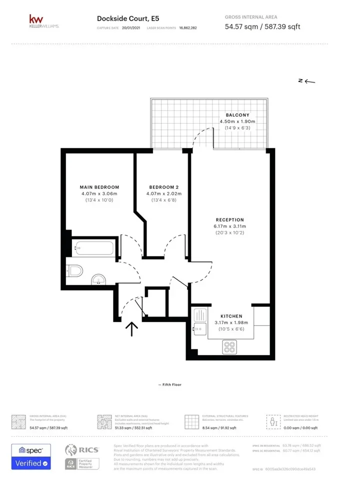 Flat Morris Court in Greater London