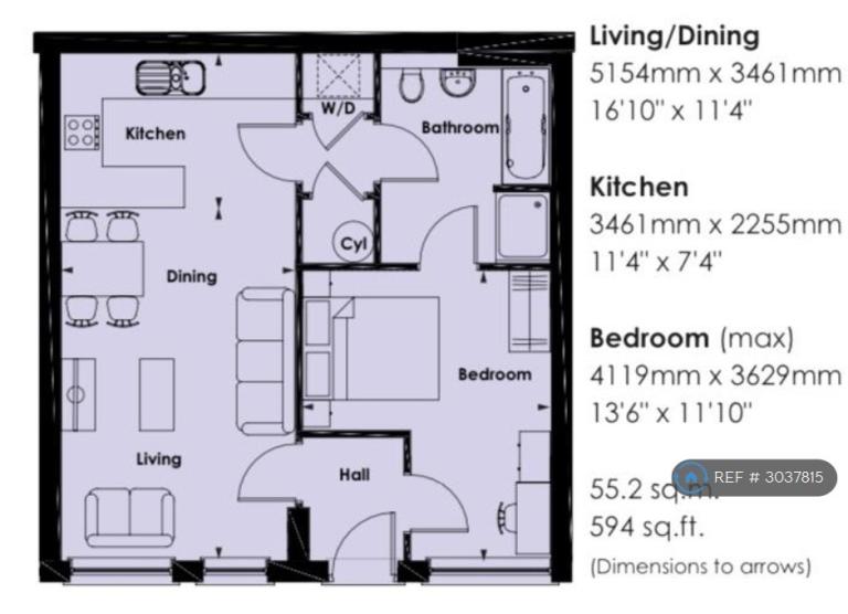 Flat Watling Street in Hertsmere