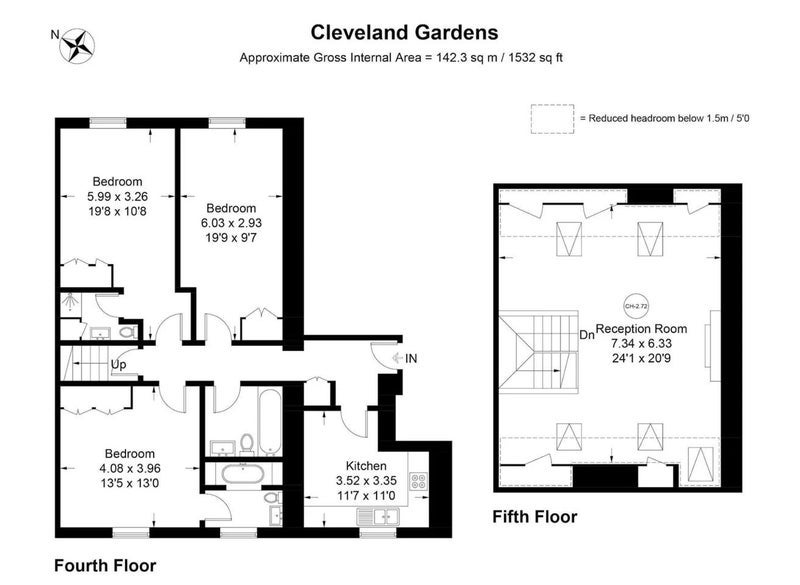 Room Cleveland Gardens in City of Westminster