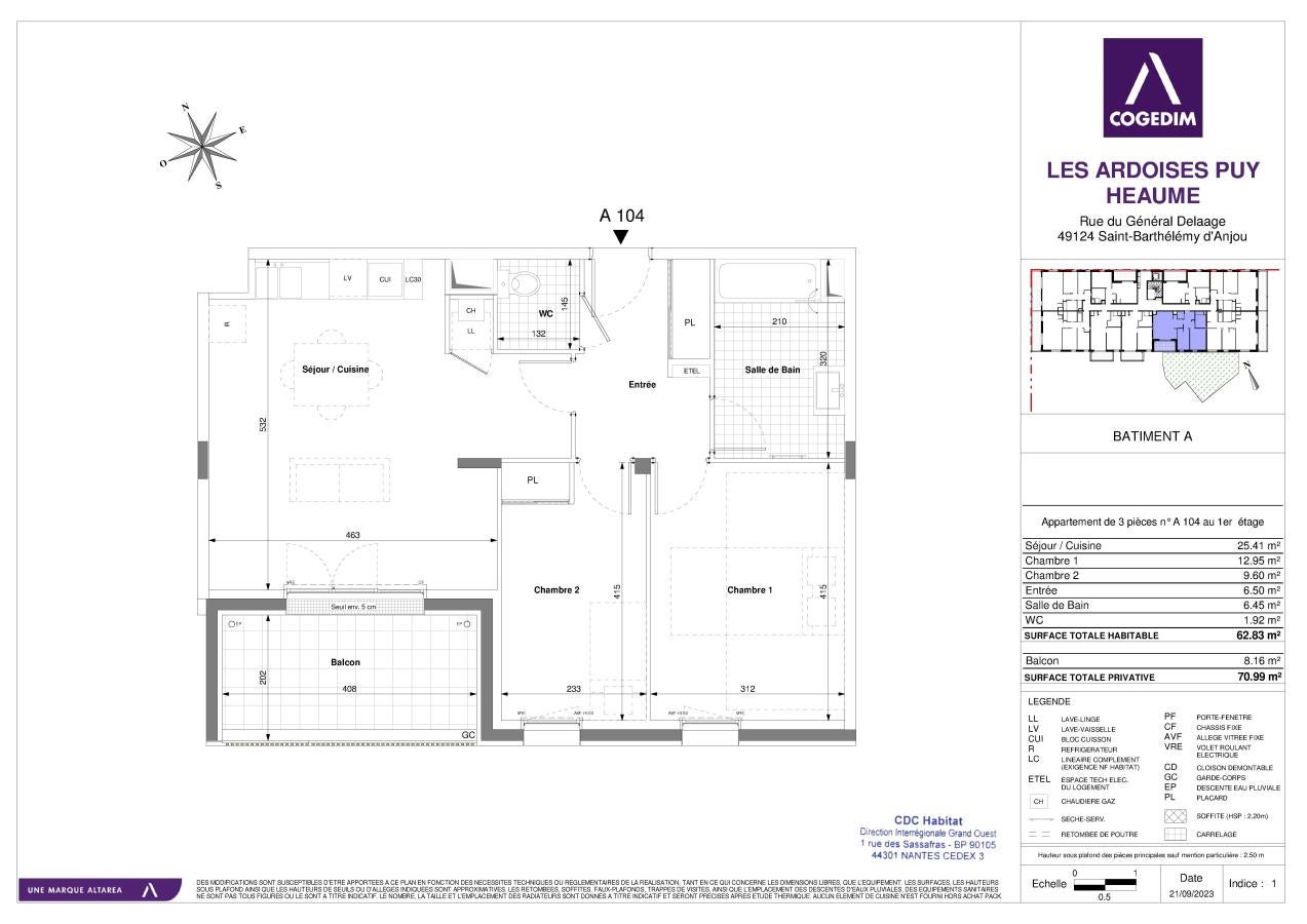 Appartement Rue du Général de Laage à Saint-Barthélemy-d'Anjou