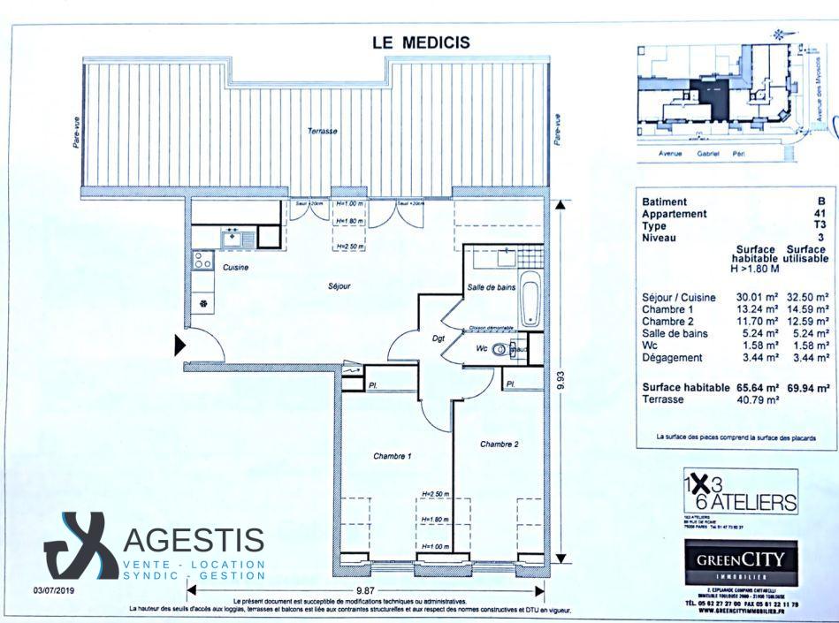 Appartement Avenue Gabriel Péri à Montfermeil