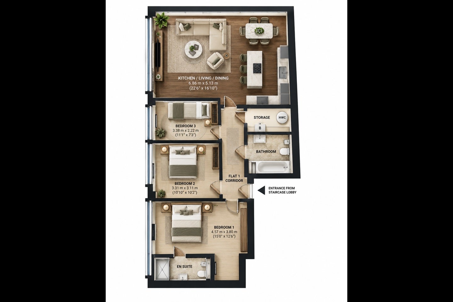 Flat Whitgift Street in Greater London