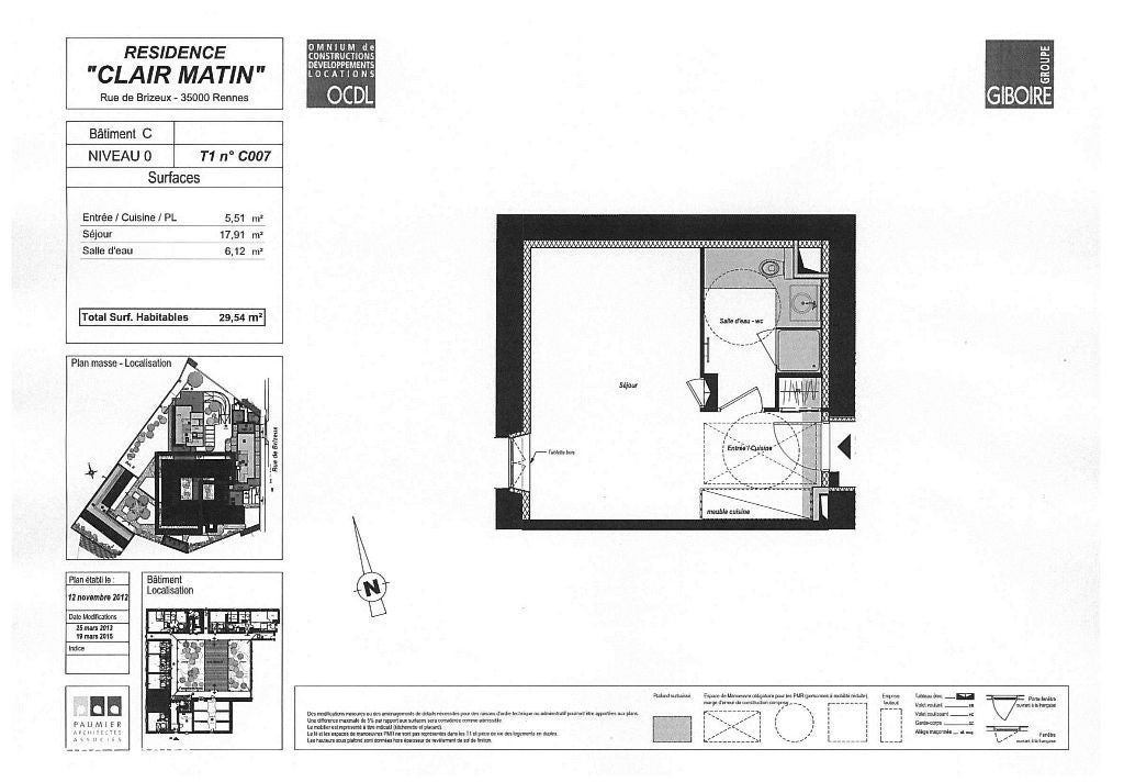 Flat Rue Brizeux in Rennes