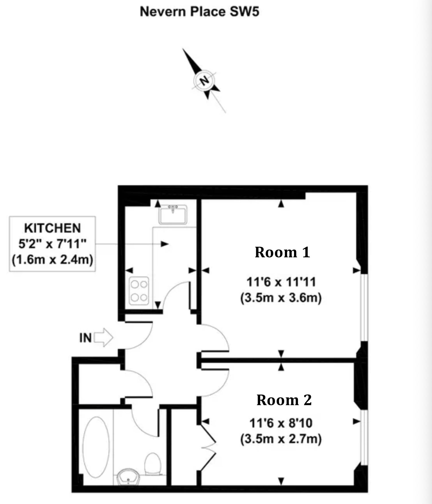 Flat Nevern Place in Greater London