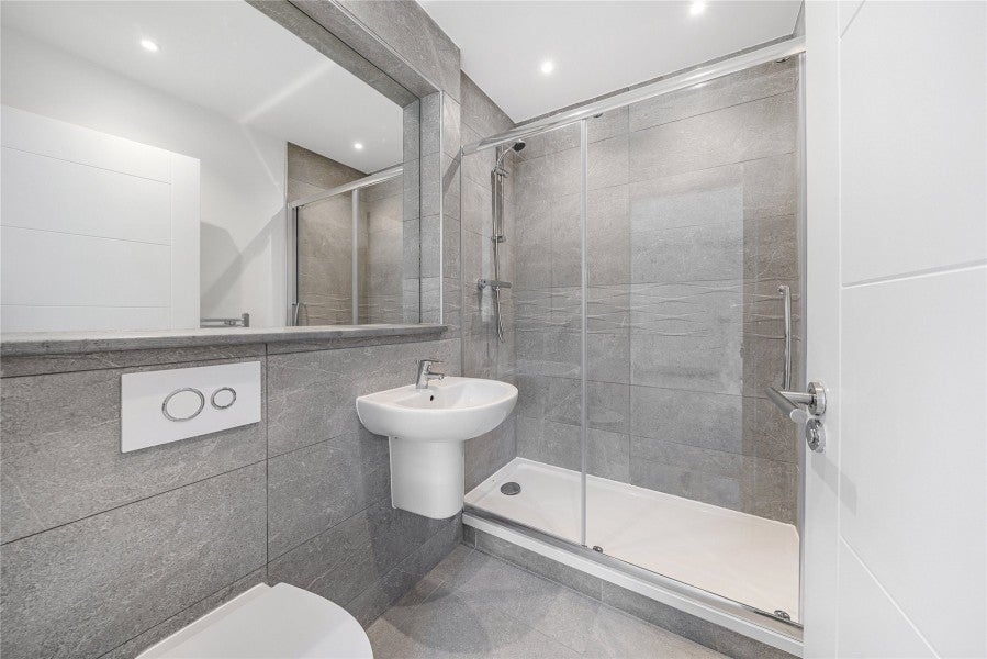 House Byfleet Road cycle path in Borough of Runnymede