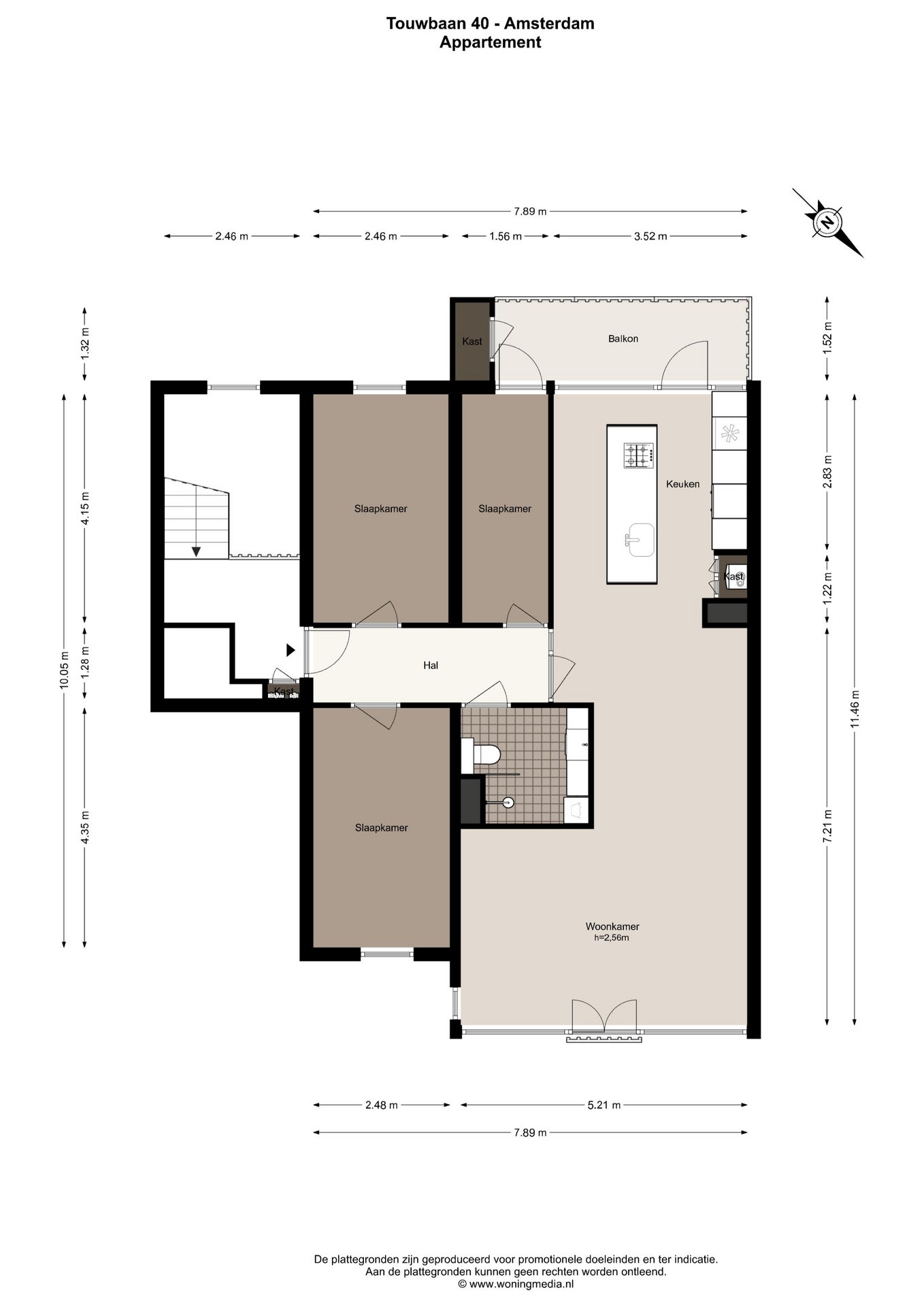 Appartement te huur: Touwbaan, Amsterdam
