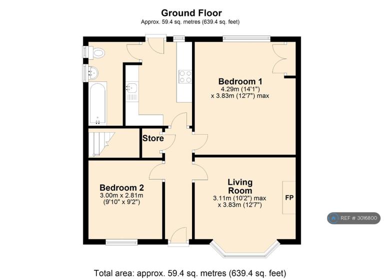Flat Angerton Gardens in Newcastle upon Tyne