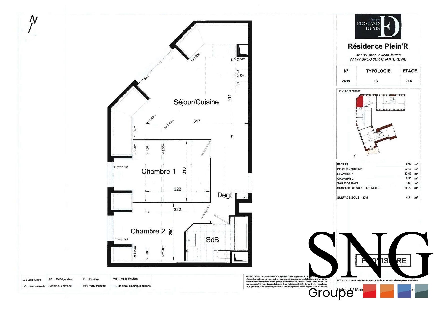 Flat Rue Pasteur in Brou-sur-Chantereine