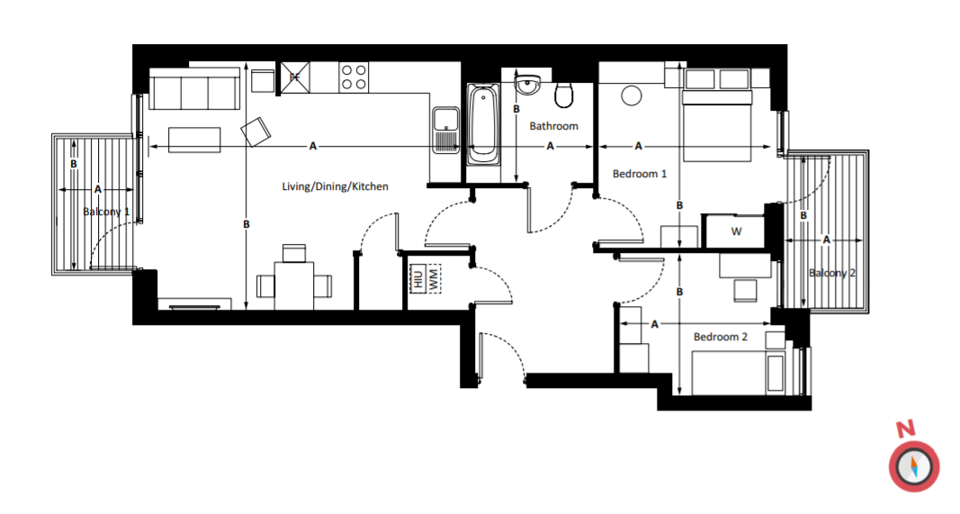 Flat Turnberry Quay in Greater London