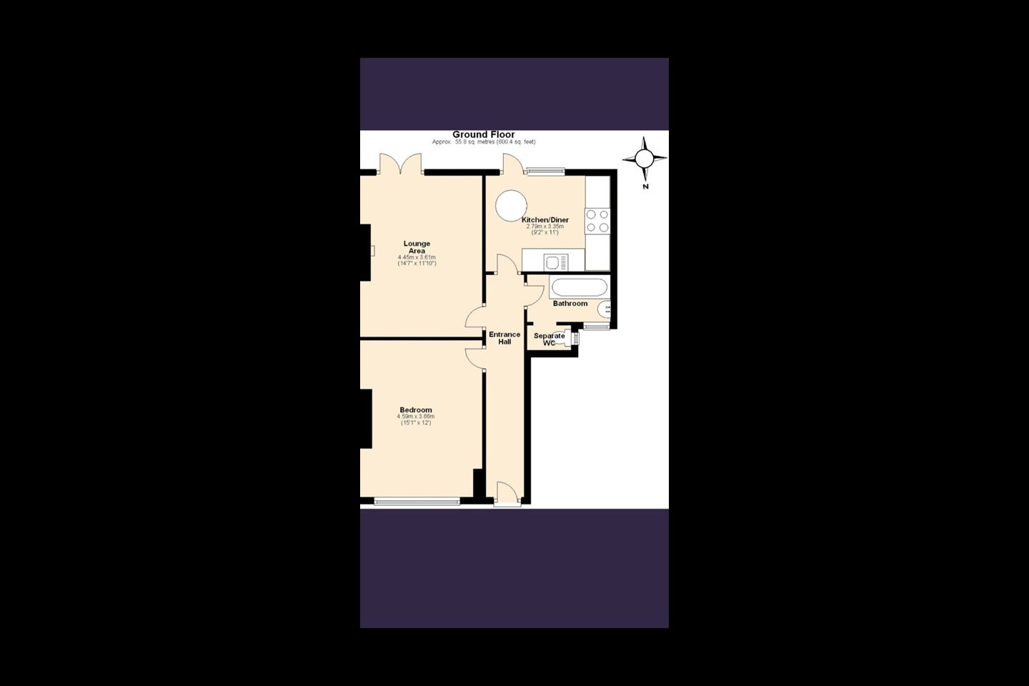 Flat Greenhill Way in Greater London