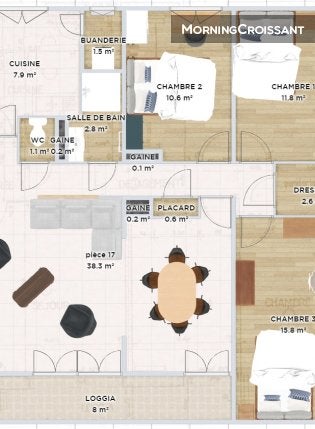 Flat Cours Émile Zola in Villeurbanne