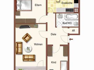 Wohnung Sonnenscheineck in Dortmund