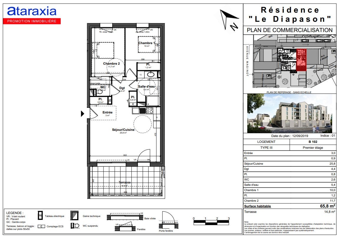 Flat Rue Madeleine Boutard in Tours