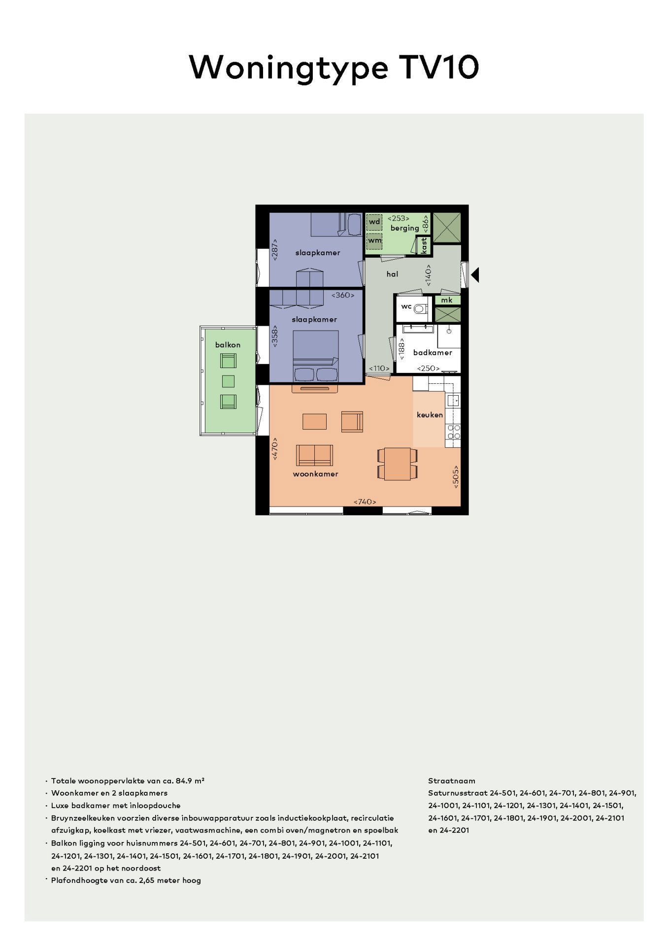 Appartement Saturnusstraat 24 in Den Haag