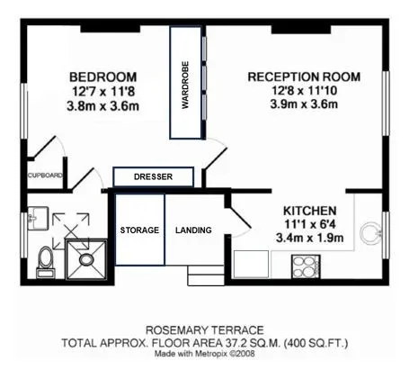 Flat Rosemary Terrace in Greater London