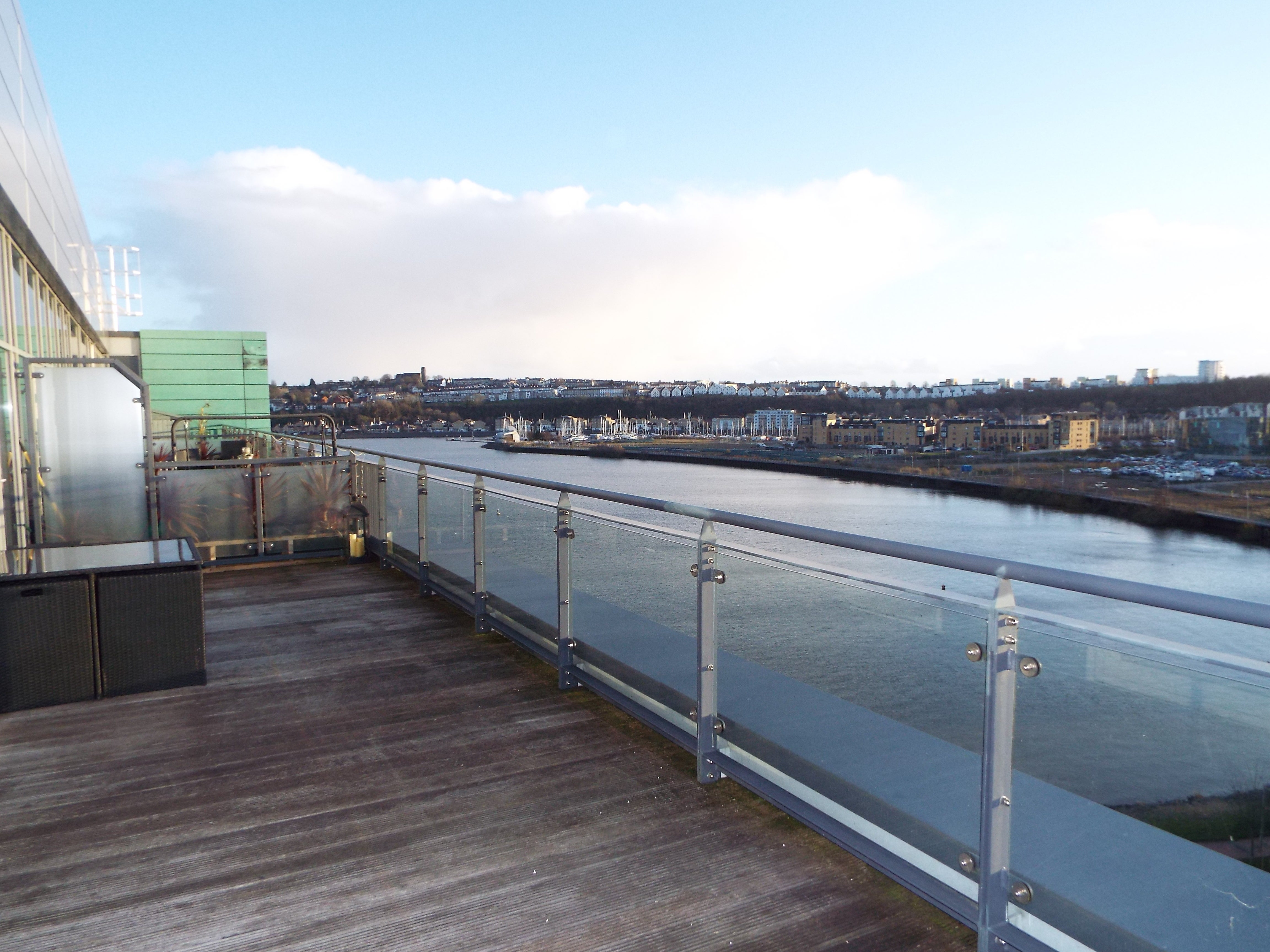 Flat Cardiff Bay Peninsula Boardwalk in Cardiff
