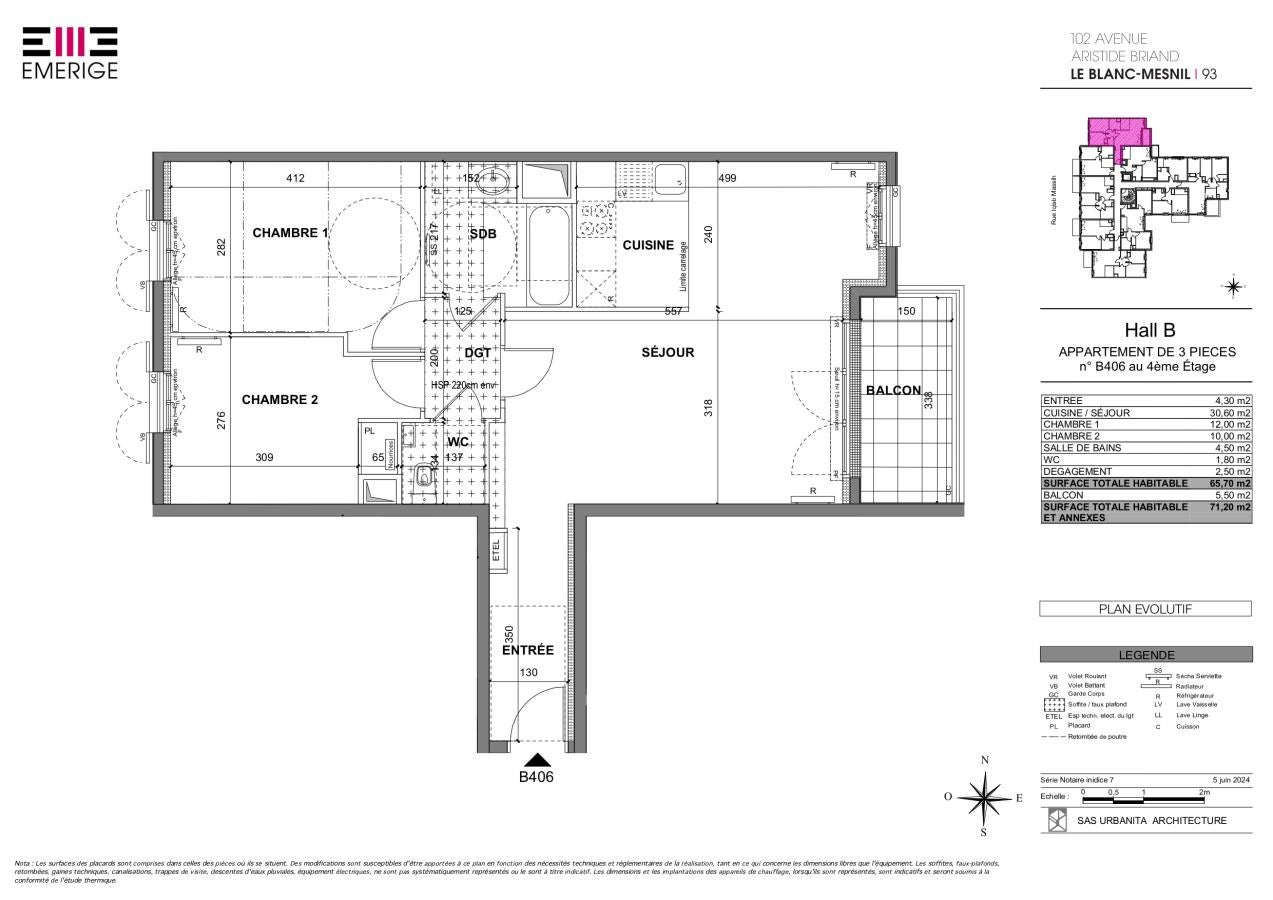 Appartement Rue Iqbal Masih à Le Blanc-Mesnil