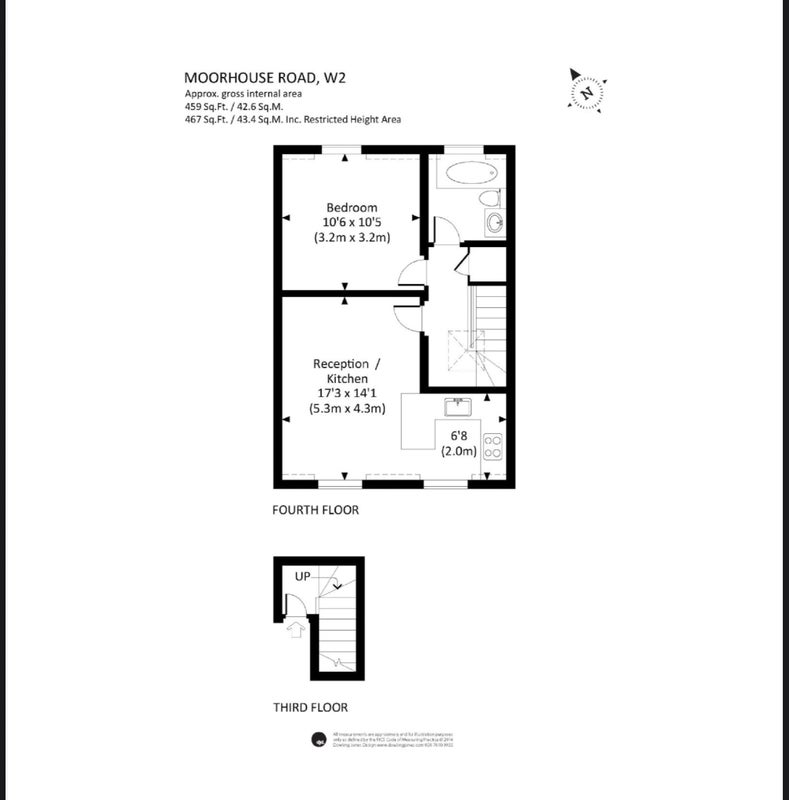 Flat Moorhouse Road in City of Westminster