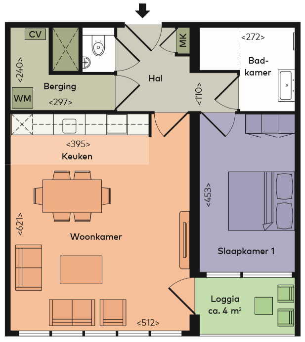 Appartement Bètaplein 42 in Leiden