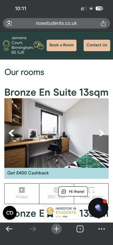 Room Jennens Road in Birmingham
