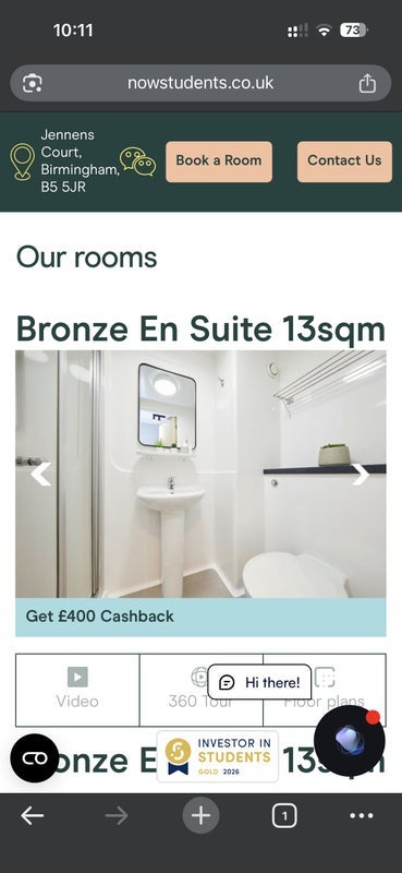 Room Jennens Road in Birmingham