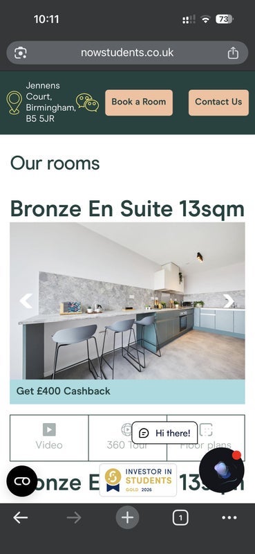 Room Jennens Road in Birmingham