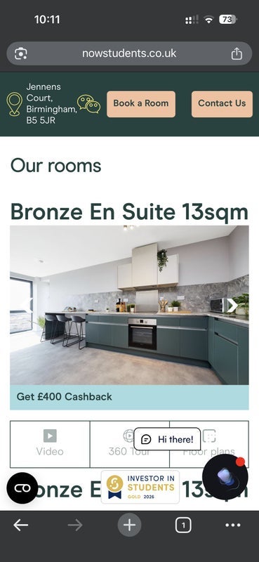 Room Jennens Road in Birmingham