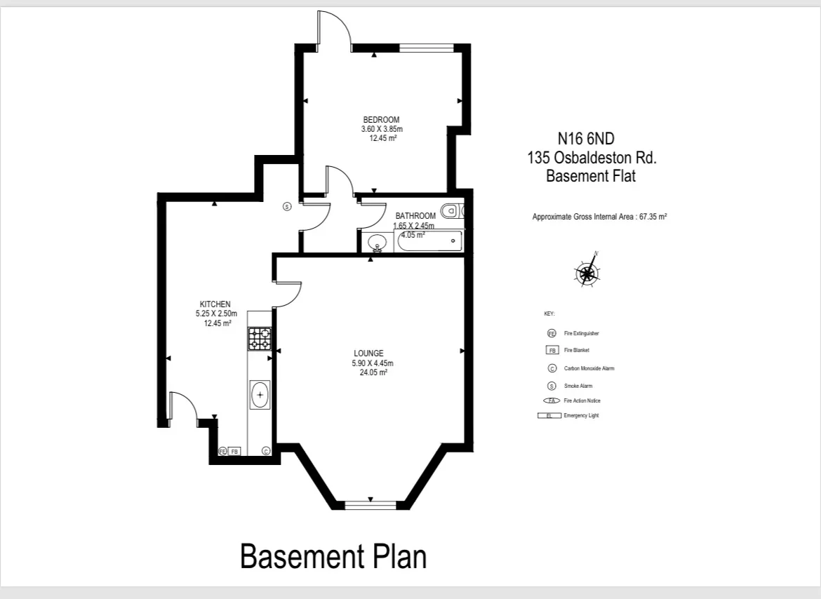 Flat Osbaldeston Road in Greater London