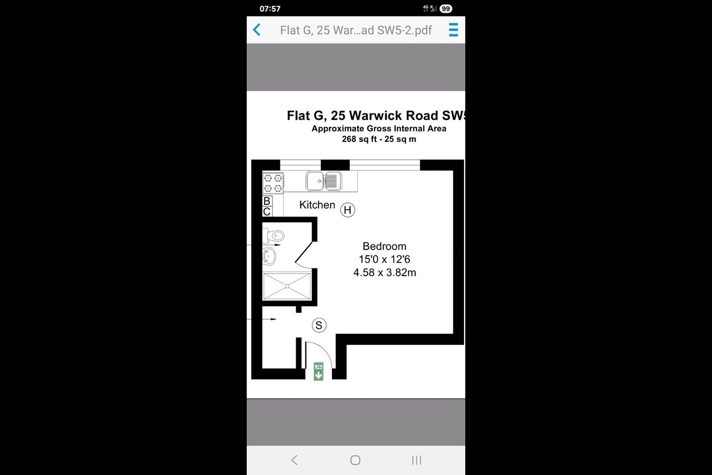 Flat Warwick Road in Greater London
