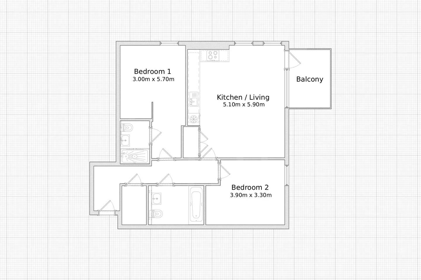 Flat Adenmore Road in Greater London