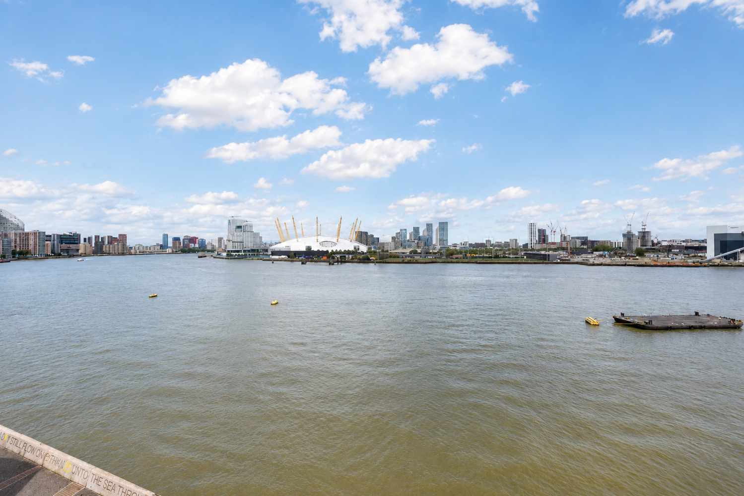 Flat River Barge Close in Greater London