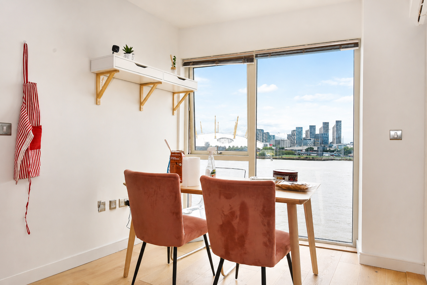 Flat River Barge Close in Greater London
