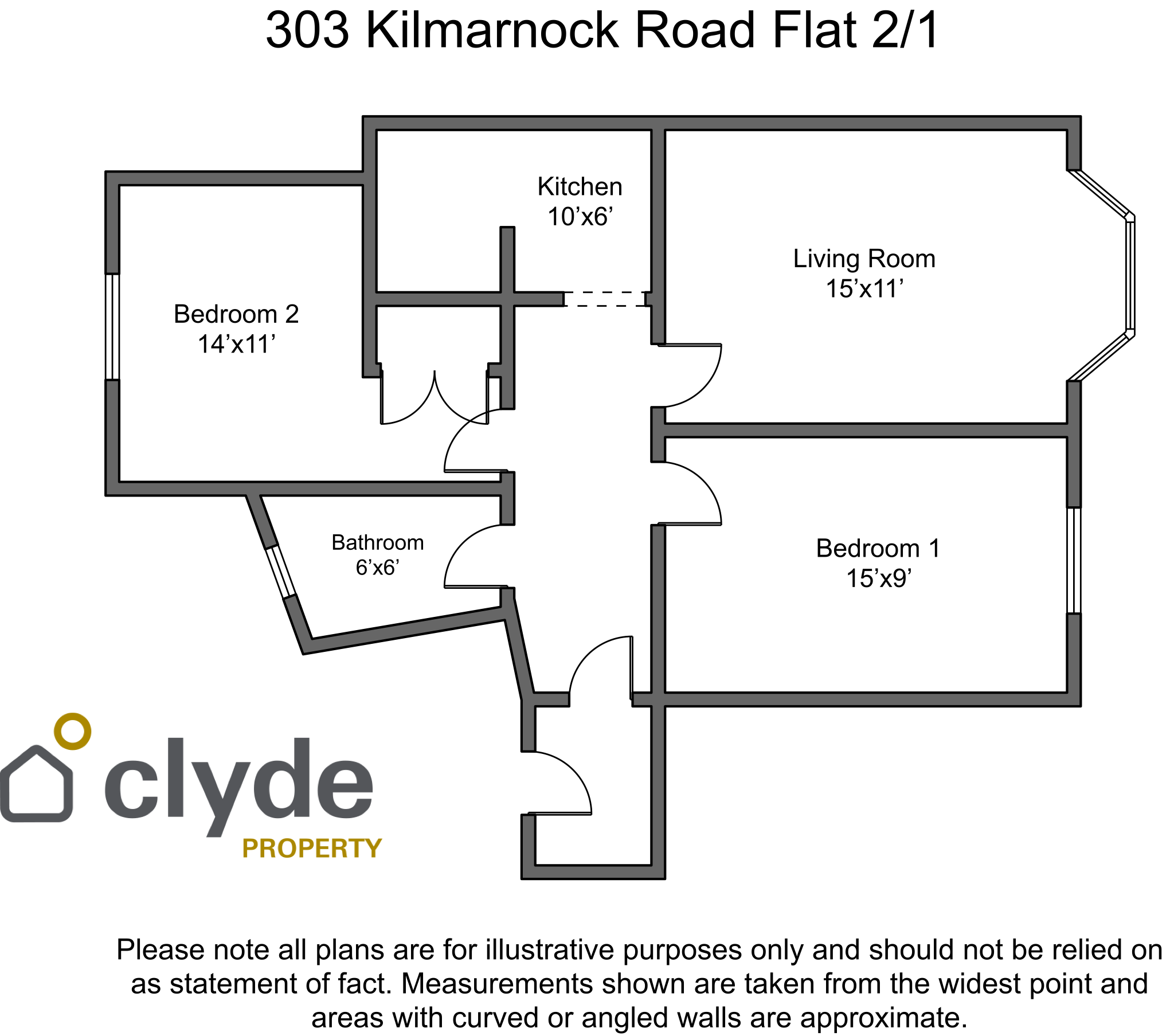 Flat Kilmarnock Road in Glasgow